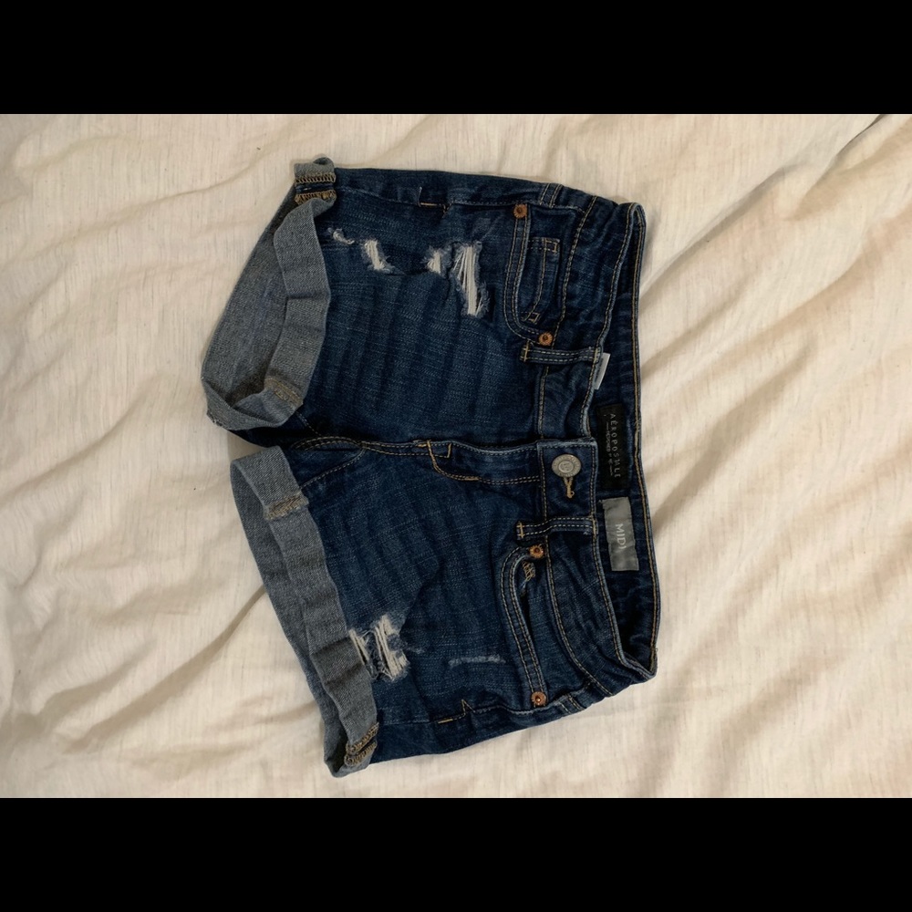 Ripped aeropostale denim shorts